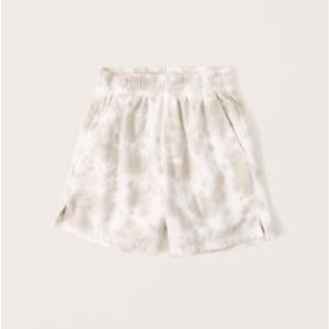 A&F 5 inch Sunday Shorts - Taupe Tie Dye Effect - Sweat Shorts